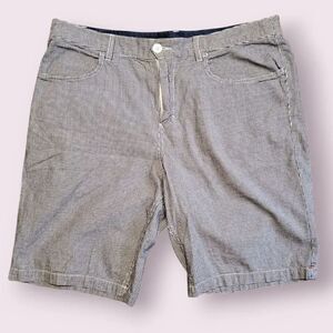 Toad & Co Men's Size 34 Blue And White Checkered Shorts Chinos EUC